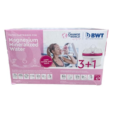 BWT - 814134 - Filterkartusche Magnesium Mineralized Water - Kartuschen für Tischwasserfilter PENGUIN, SLIM und VIDA, 4 Stück (1er Pack), Weiß im Sale